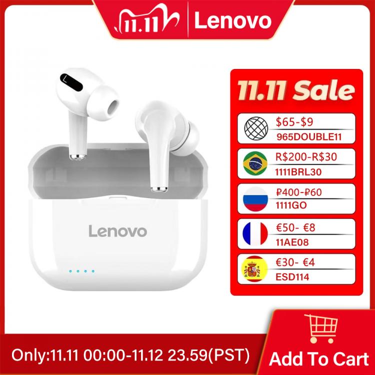 all in one place אביזרים Lenovo Bluetooth Headphone LP1S Wireless Sports Earphone Touch Control Stereo HiFi Music Headset with Mic for Android iOS