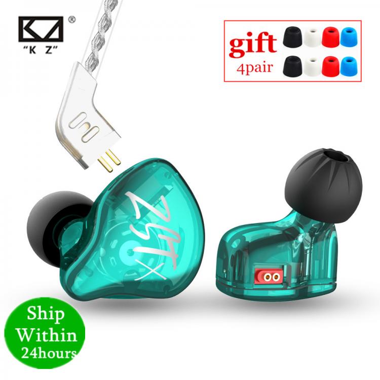 all in one place אביזרים KZ ZST X 1BA+1DD Hybrid Unit In-ear Earphones HIFI Bass Sports DJ Earbud Headset With Silver-plated Cable Earphones KZ ZSTX ZSN