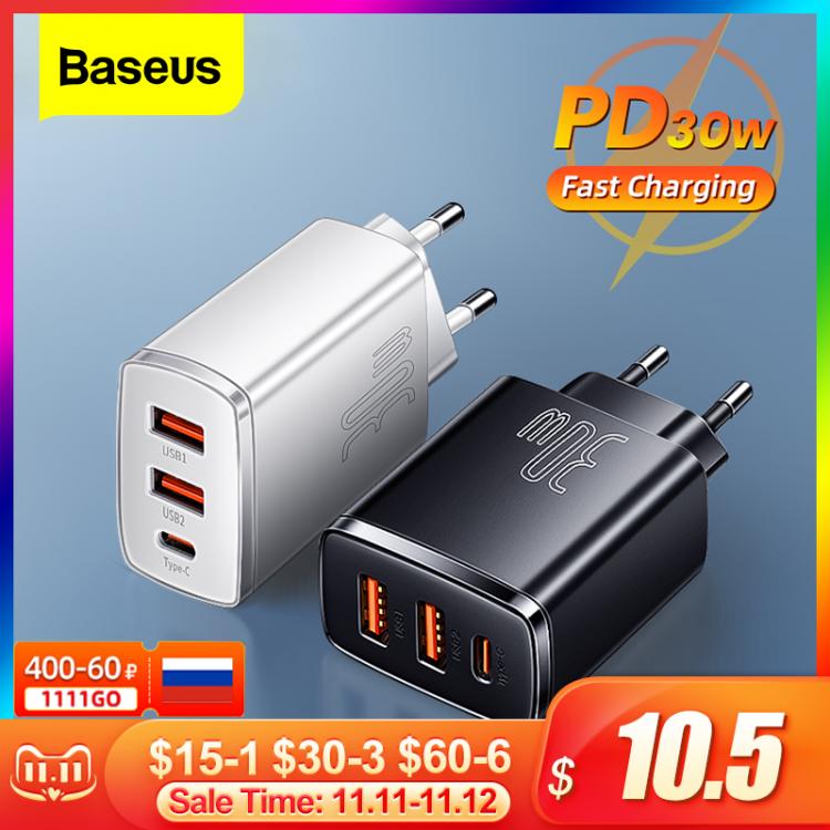all in one place אביזרים Baseus 30W USB Type C Charger Quick Charge PD QC 3.0 Fast Charging USBC PD Charger For iPhone Xiaomi Travel Wall Phone Charger