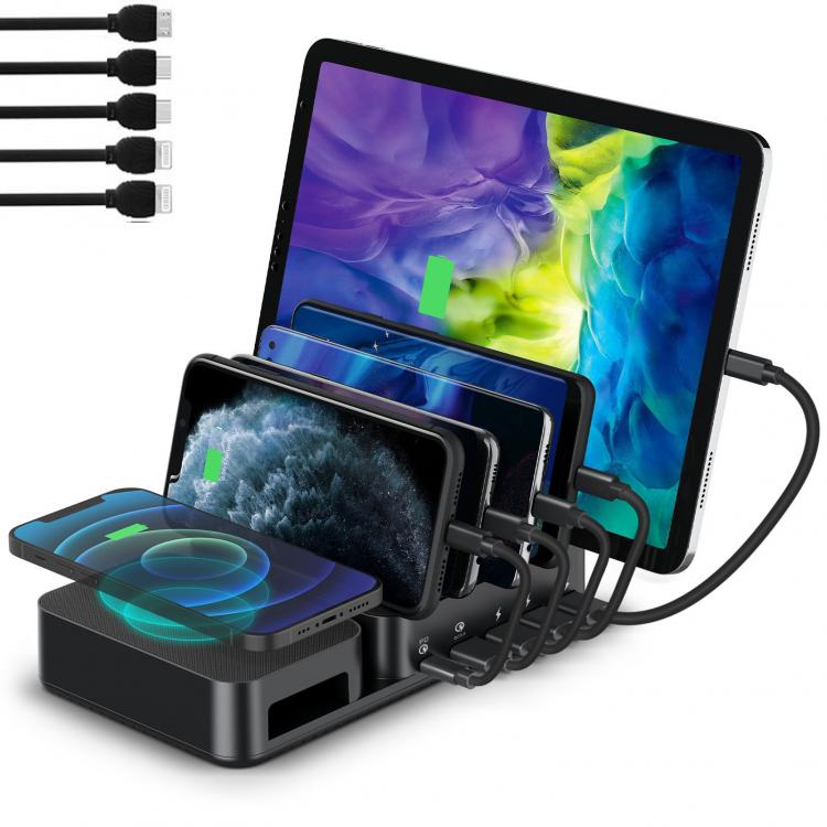 all in one place אביזרים Multi USB Charger 8 Ports QC 3.0 Fast Quickly Charge For Iphone 8 X 11 Pro Samsung S10 iPad Carregador Dock Station