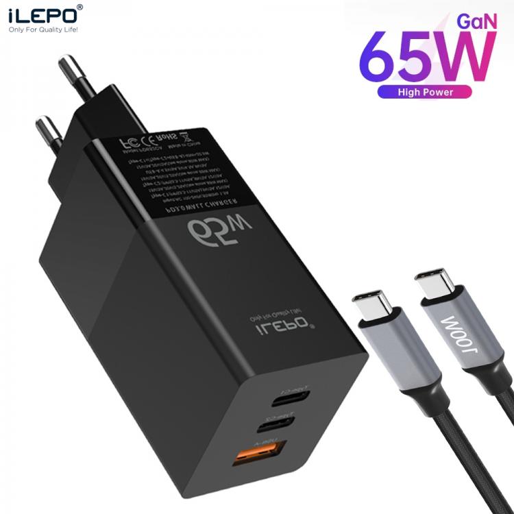 all in one place אביזרים ILEPO GAN 65W USB C Charger Quick Charge QC4.0 PD3.0 USB-C With 100W Cable Type C Fast USB Charger For Macbook iPhone12 Samsung