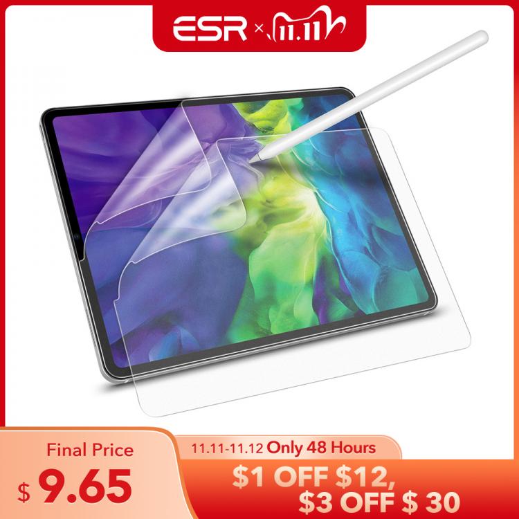 all in one place טאבלטים ESR Paper Feel Screen Protector for iPad Pro 11 12.9 2021 2020 2018 Like Writing on Paper for iPad 9th 8th 7th/iPad mini 6 Air 4