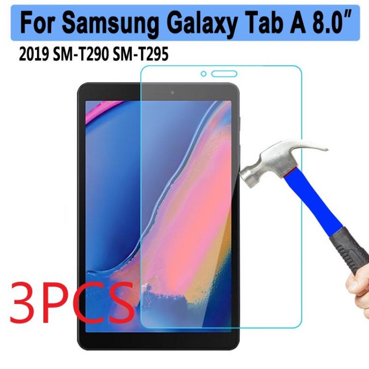 all in one place טאבלטים 3PCS Tablet Screen Protective Glass Film Cover For Samsung Galaxy Tab A 8.0 2019 SM-T295 T290 T297 Protector Tempered Glass Film