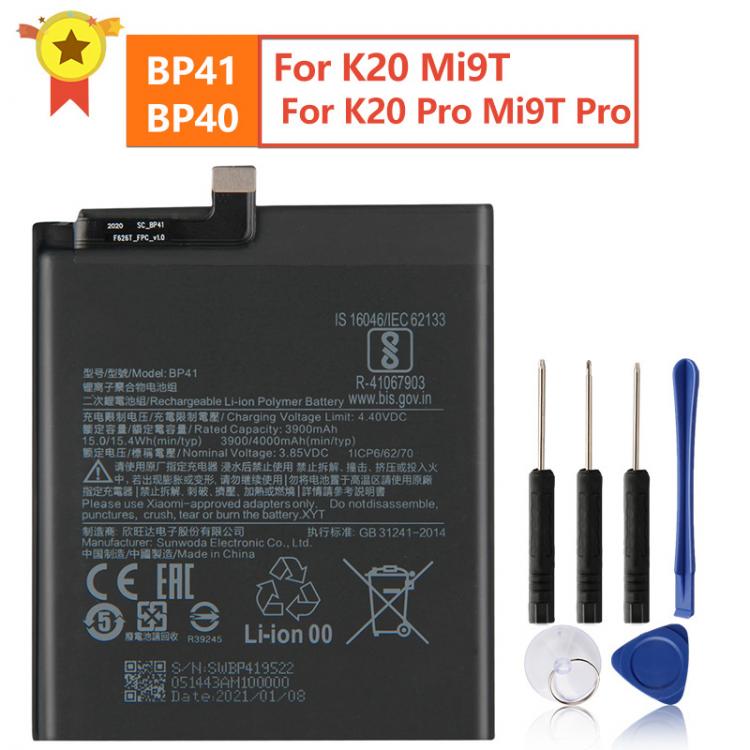 all in one place אביזרים Replacement Battery BP41 BP40 For Xiaomi Redmi K20 Pro Mi 9T Pro Mi9T Redmi K20Pro Premium Rechargeable Battery 3900mAh