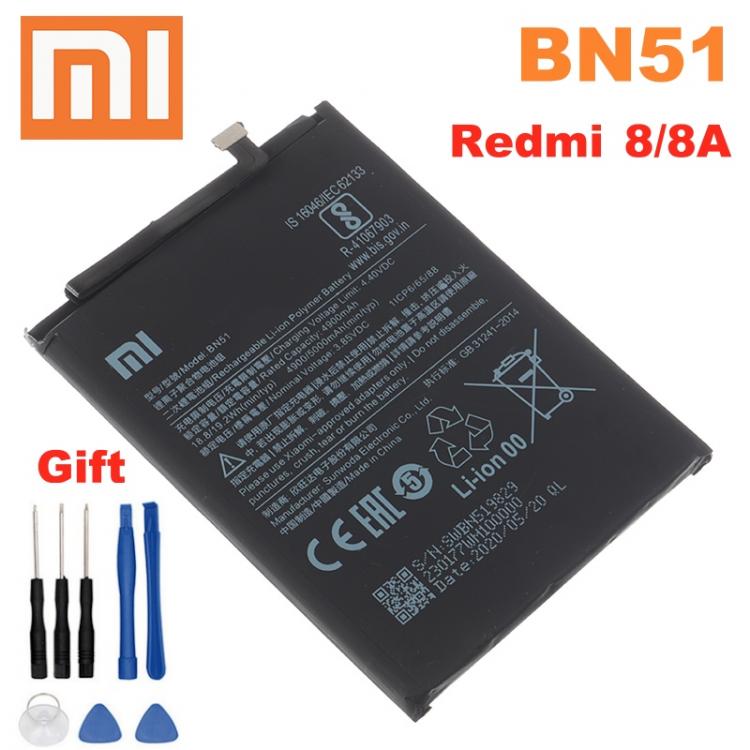 all in one place אביזרים 100% Xiao Mi Original Battery BN51 5000mAh for Redmi 8/8A High Quality Phone Replacement Batteries + Free Tools