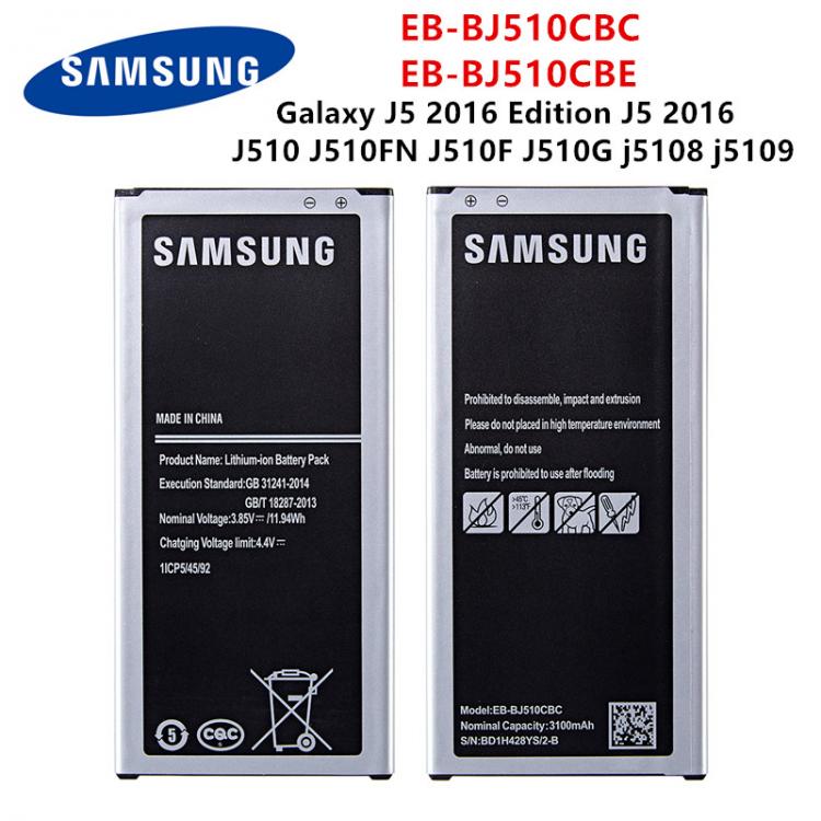all in one place אביזרים SAMSUNG Orginal EB-BJ510CBC EB-BJ510CBE 3100mAh Battery For Samsung Galaxy J5 2016 Edition J5 2016 J510 J510FN J510F j5108 j5109