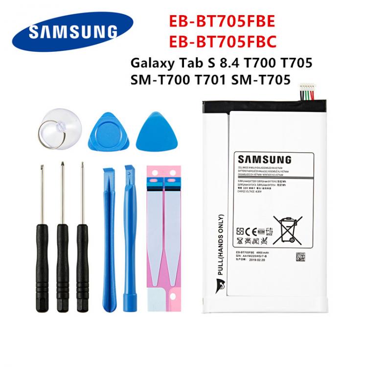 all in one place אביזרים SAMSUNG Orginal Tablet EB-BT705FBE EB-BT705FBC 4900mAh Battery For Samsung Galaxy Tab S 8.4 T700 T705 T700 T701 SM-T705 +Tools