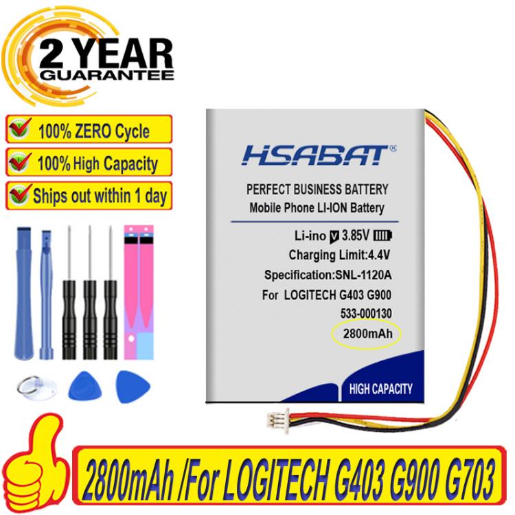 all in one place אביזרים Top Brand 100% New 2800mAh 533-000130 Battery for LOGITECH G403 G900 G703 x100 Wireless Mouse Batteries + free gfit
