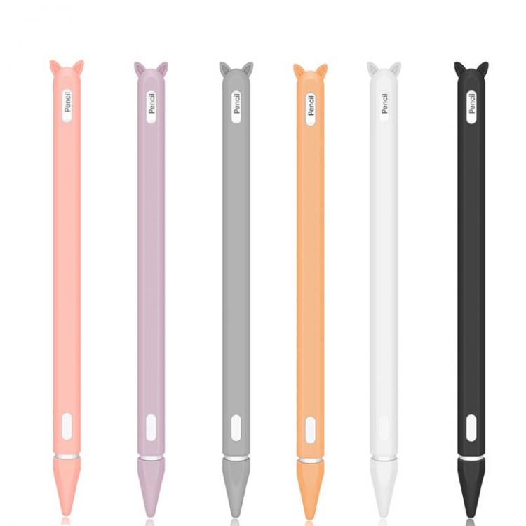 all in one place טאבלטים Cute Cat Ear Anti-scroll Silicone Protective Pouch Cap Holder Nib Cover Protective case Skin For Apple Pencil 2 for iPad Pencil