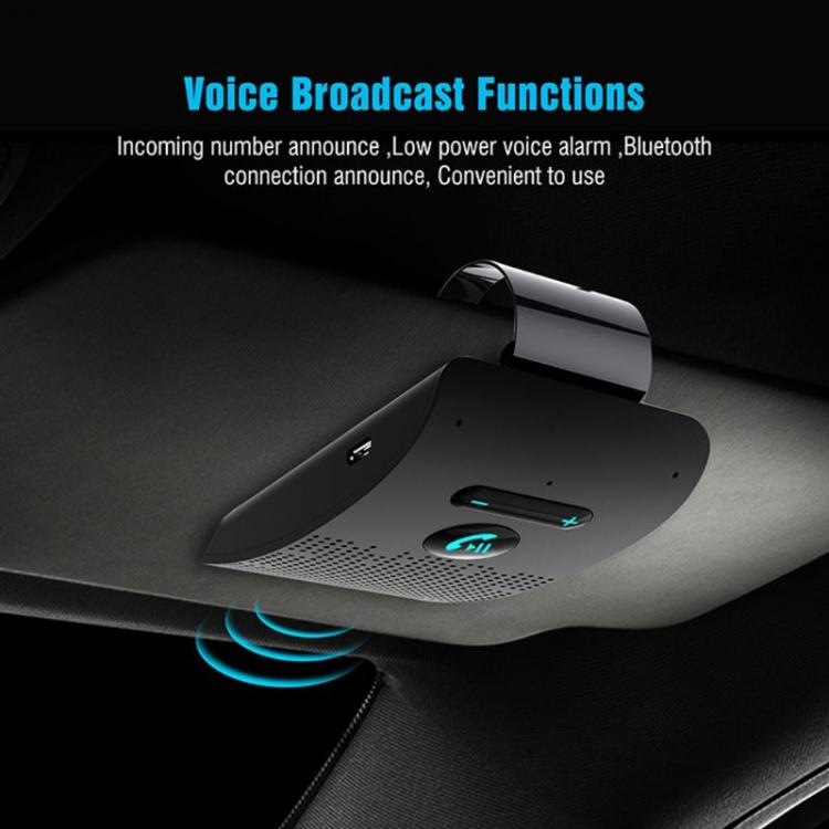 all in one place אביזרים Wireless Vehicle Bluetooth Car Kit Bluetooth V5.0  Receiver Handsfree Car Kit Wireless Speaker Phone Sun Visor Clip Speakerphone