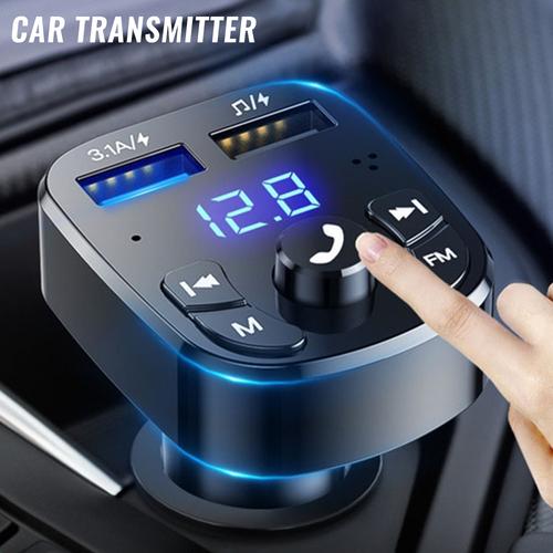 all in one place אביזרים Bluetooth-compatible Version 5.0 FM Transmitter Car Player Kit Card Car Charger Quick With QC3.0 Dual USB Voltmeter & AUX IN/O