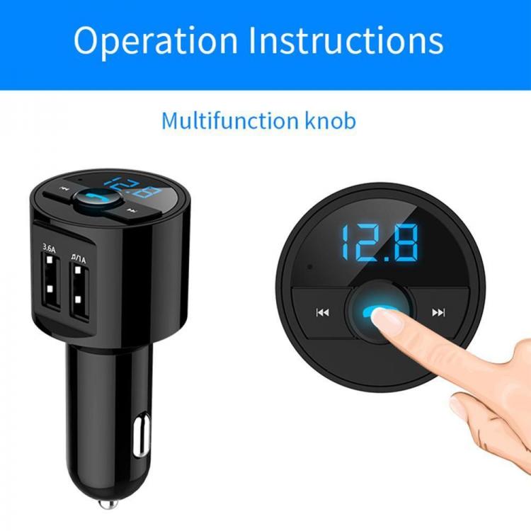 all in one place אביזרים FM Transmitter USB Charger Bluetooth Car Kit FM Modulator Audio Music Mp3 Player Phone Wireless Handsfree Carkit