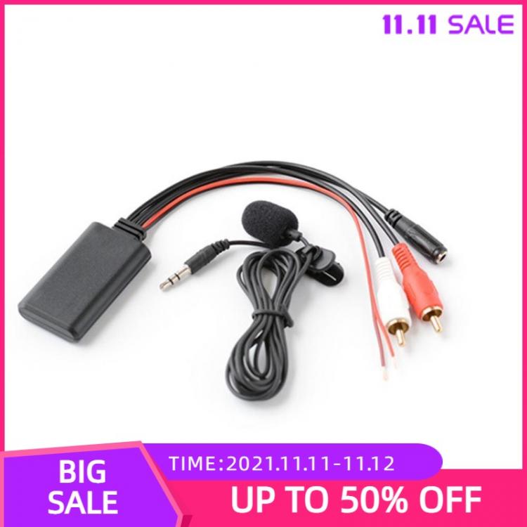 all in one place אביזרים Bluetooth-compatible A2DP Music Streaming 12V To Car Stereo Radio RCA 3.5mm Aux In Adapter 2RCA Male Head