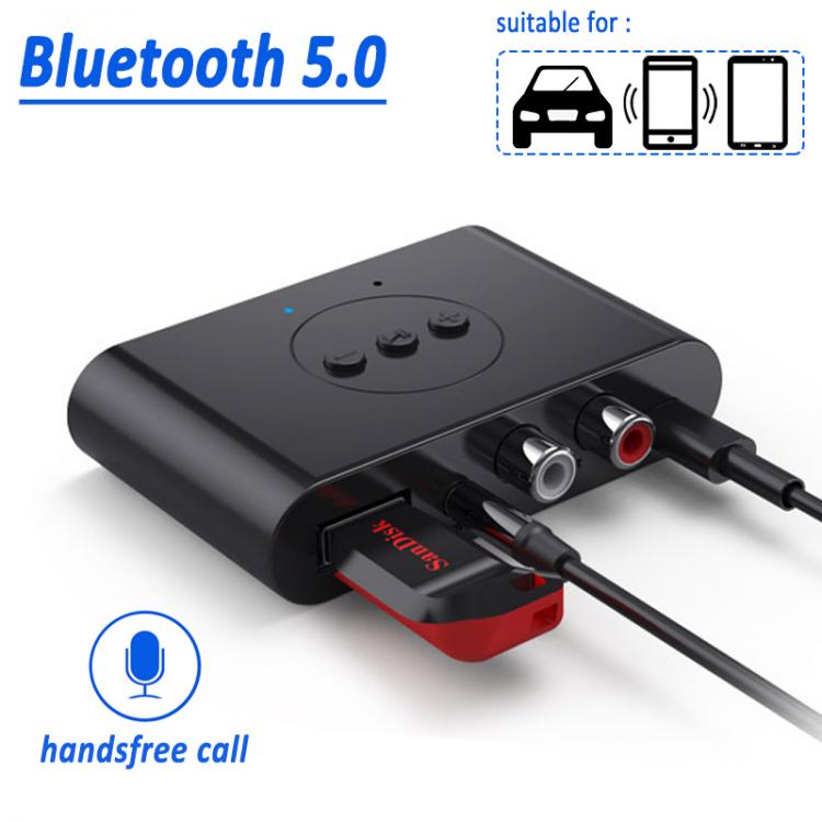all in one place אביזרים Bluetooth 5.0 Audio Receiver U Disk RCA 3.5mm AUX Jack Stereo Music Wireless Adapter with Mic For Car Speaker Headphone Auto ON