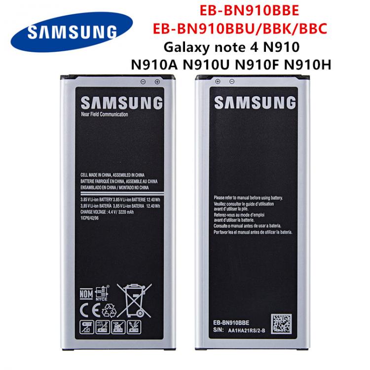 all in one place אביזרים SAMSUNG Orginal EB-BN910BBE EB-BN910BBK EB-BN910BBC EB-BN910BBU 3220mAh Battery For Samsung Galaxy Note 4 N910 N910A/V/P/T/H NFC
