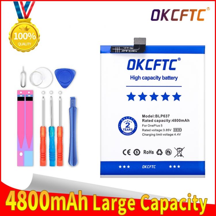 all in one place אביזרים OKCFTC BLP637 4800mAh Battery for Oneplus 5 for One Plus 5 five 5T A5001 A5010 Rechargeable battery