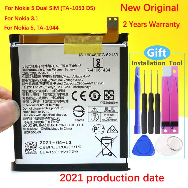 all in one place אביזרים NEW Original HE336 HE321 Battery For Nokia 5 Dual SIM (TA-1053 DS) /3.1 /7 .1 / X6 2018 6.1 Plus/ 5.1 Plus/For Nokia 3 TA-1032