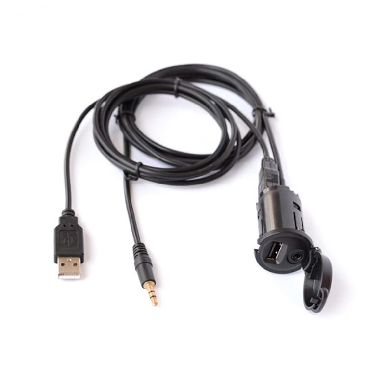 all in one place אביזרים Car Stereo Cigarette Lighter Replacement AUX USB Cable and Interface Switch For Peugeot Citroen RD9 RD43 RD45 307 407 308 408