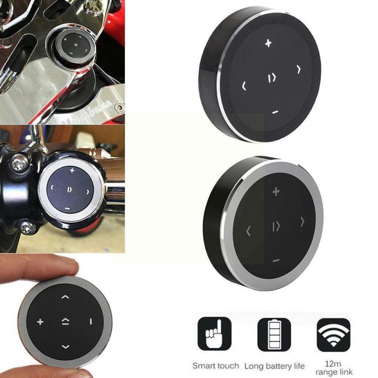 all in one place אביזרים 1pcs Car Wireless Bluetooth 3.0 Receiver Controller Media Wheel Steering Car Control Button Controller Remote Receiver Blue F4Q3