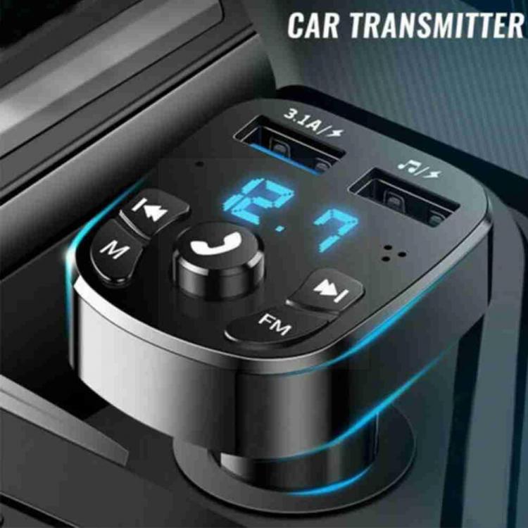all in one place אביזרים Bluetooth-compatible Version 5.0 FM Transmitter Car Voltmeter IN/OUT Car Quick QC3.0 Charger Kit Dual Card USB Player With