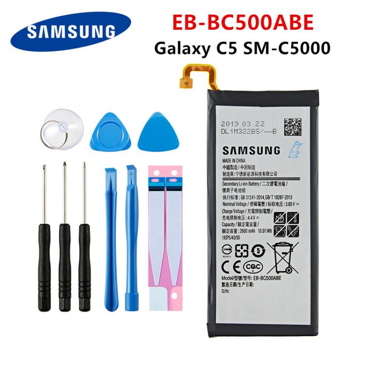 all in one place אביזרים SAMSUNG Orginal EB-BC500ABE 2600mAh Battery For Samsung Galaxy C5 SM-C5000 Mobile Phone +Tools