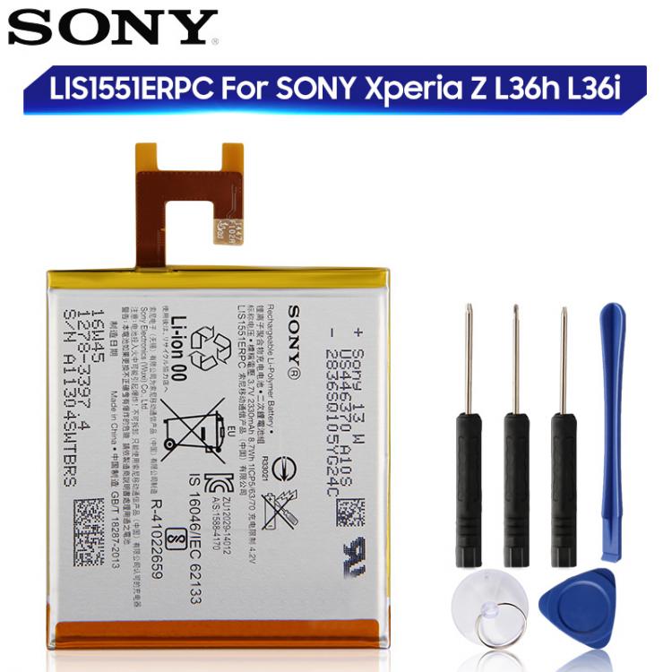 all in one place אביזרים Original Replacement Sony Battery For SONY Xperia Z L36h L36i c6602 SO-02E C6603 S39H LIS1502ERPC LIS1551ERPC Genuine 2330mAh
