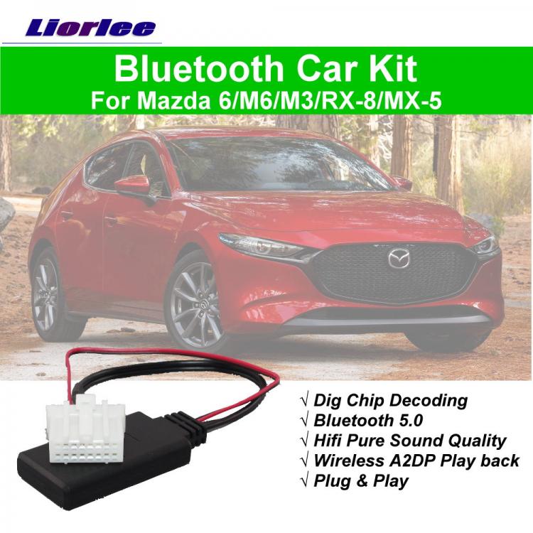 all in one place אביזרים Bluetooth Car Kit For Mazda M6/M3/RX-8/MX-5 Electronic Accessories BT Music 16Pins Interface Wireless A2DP Adapter Cable Wire