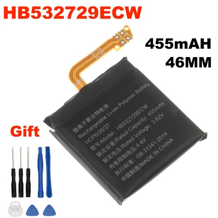 all in one place אביזרים HB532729ECW 455mAh 46MM Original Battery For Huawei Watch GT2 GT 2 smartwatch  46MM Battery + Free Tools