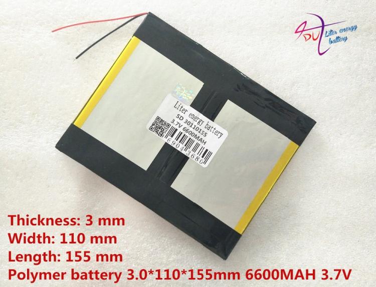 all in one place טאבלטים high quality The tablet battery 30110155 6600mah 3.7V Polymer lithium ion / Li-ion battery for tablet pc battery