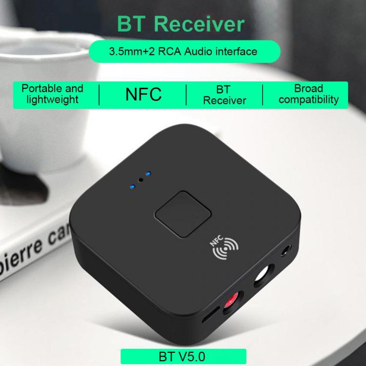 all in one place אביזרים KKMOON WB11 BT-5.0 Receiver Wireless Audio Receiver Adapter APT-X NFC CVC6.0 with Microphone AUX Out Car Stereo Audio System