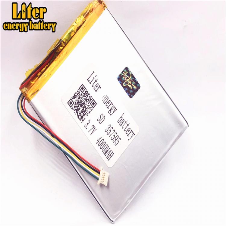 all in one place טאבלטים 1.0MM 5pin connector 357595 4000mah 3.7V lithium polymer battery for tablet pc rechargeable battery
