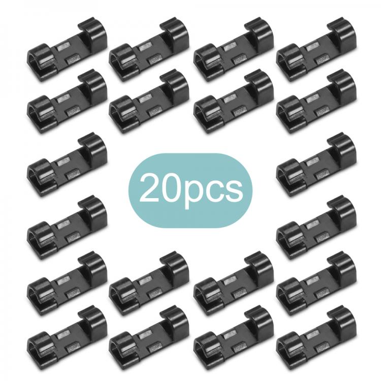 all in one place אביזרים 20pcs Self-adhesive Wire Organizer Line Cable Clip Buckle Clips Ties Fixer Fastener Holder Data Telephone Line Winder Sleeve