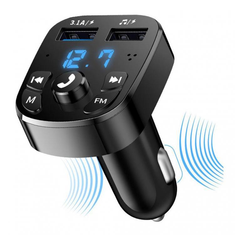 all in one place אביזרים NEW Bluetooth-compatible Version 5.0 FM Transmitter Car Player Kit Card Car Charger With QC3.0 Dual USB Voltmeter