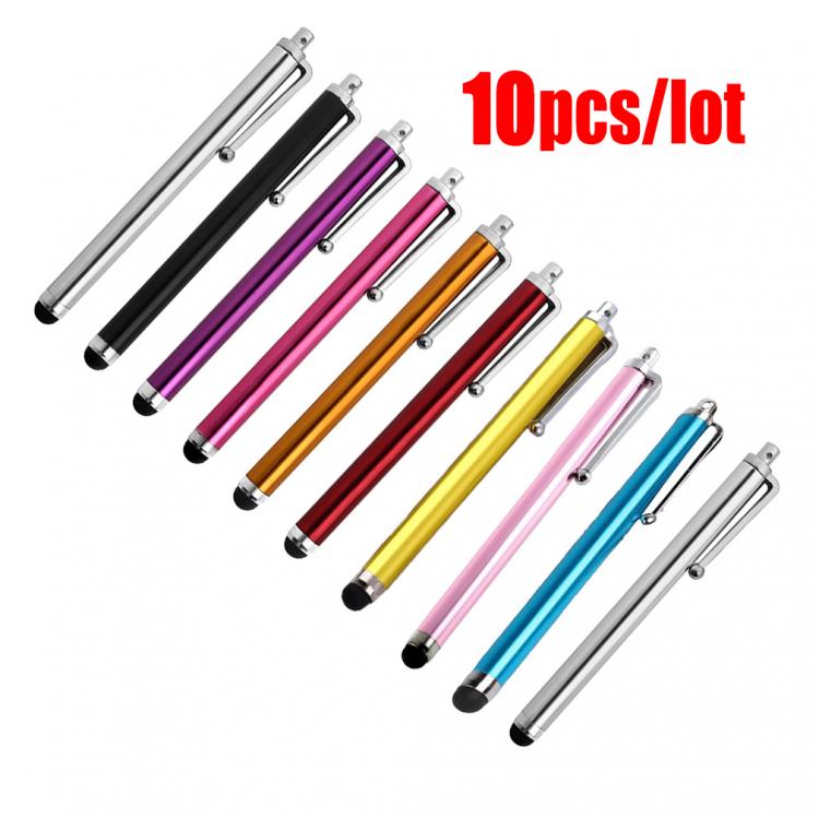 all in one place טאבלטים 10 pcs/set of flat capacitive touch pens metal touch screen pens suitable for all capacitive screen smartphones and tablets
