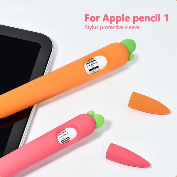 all in one place טאבלטים For Apple Pencil 2 1 Case Soft Silicone Carrot Holder Stylus Pen Cover For Pencil 1 2 For Ipad Tablet Touch Pen Protective Case