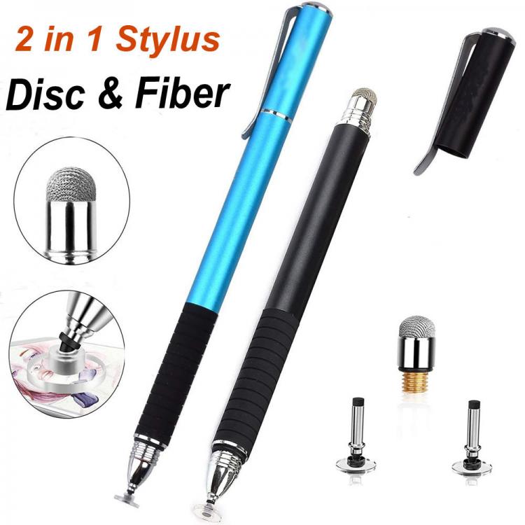all in one place טאבלטים Universal Stylus 2 in 1 Precision Series Disc Stylus Touch Screen Drawing Pens for All Capacitive Cell Phones, Tablets, Laptop