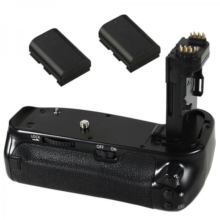 all in one place מצלמות ונלווים JINTU Pro Vertical Shutter Battery Grip Holder +2pcs LP-E6 Battery Kit For Canon EOS 6DII 6D Mark II DSLR Camera as BG-E21