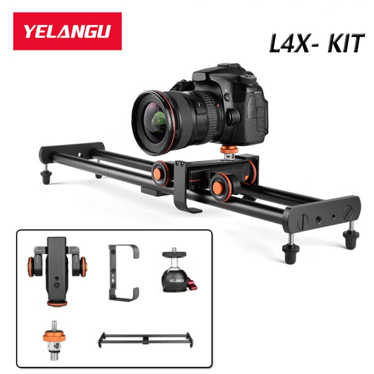 all in one place מצלמות ונלווים YELANGU L4X Kits Camera Video Track Dolly Motorized Slider Car for Canon Nikon Sony iphone12 Xiaomi DSLR Camera 3-wheel Dolly