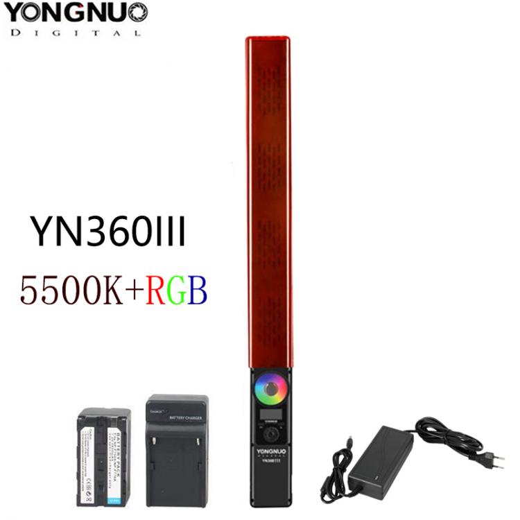 all in one place מצלמות ונלווים YONGNUO YN360 III YN360III Handheld LED Video Light 5500k RGB Color Temperature for Studio Outdoor Photography & Video Recordi