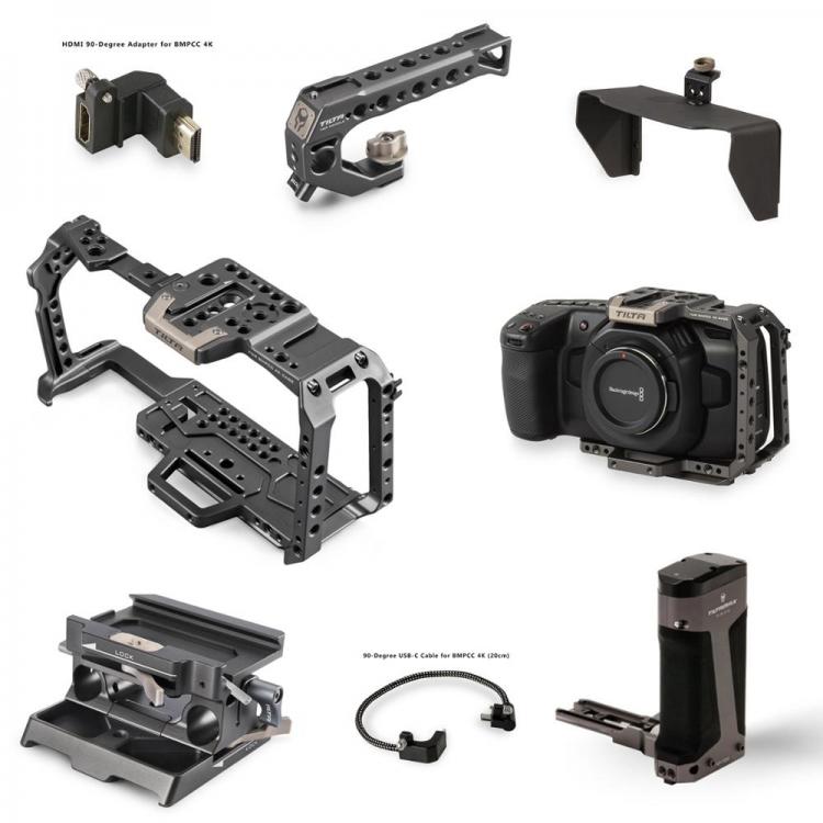 all in one place מצלמות ונלווים Tilta BMPCC 4K 6K Cage Full Cage Half cage SSD Drive Holder Top Handle Baseplate Sunhood for BlackMagic BMPCC 4K 6K Accessories