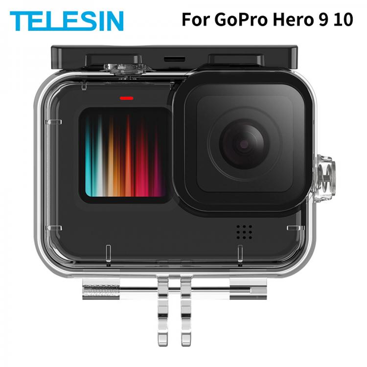 all in one place מצלמות ונלווים TELESIN 50M Waterproof Case Underwater Tempered Glass Lens Diving Housing Cover for GoPro Hero 9 10 Black Camera Accessories