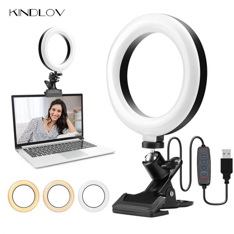 all in one place מצלמות ונלווים KINDLOV 6/8/10 Inch Protable Selfie Ring Light With Clip On Laptop Computer For Youtube Live Streaming LED Photography Lighting