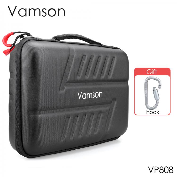 all in one place מצלמות ונלווים Vamson Large Waterproof Carrying Case PU for Gopro Hero 10/9/8/7/6 for DJI OSMO Action Camera for AKASO/YI Hard Shell VP808