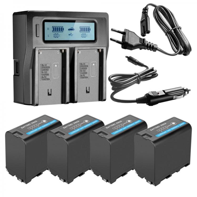 all in one place מצלמות ונלווים 8800mAh NP-F970 NP-F960 NP F970 Batteries with LED Power Indicator +LCD Quick Charger for SONY HVR-HD1000 HVR-HD1000E HVR-V1J