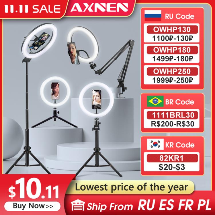 all in one place מצלמות ונלווים Selfie Ring Light Photography Led Rim Of Lamp With Mobile Holder Support Tripod Stand Ringlight For Live Video Streaming