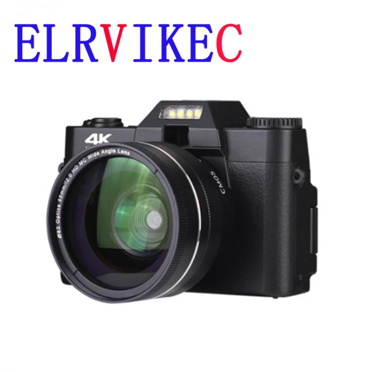 all in one place מצלמות ונלווים ELRVIKEC 2021 4K HD 16X Digital Camera Micro Single Retro With WiFi Professional Digital Camera Vlog External Lens
