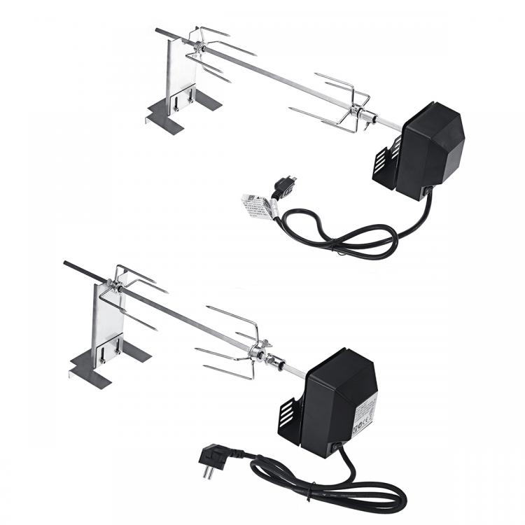 all in one place חצר וגינה Electric BBQ Grill Spit Roaster Rod Stainless Steel Charcoal Barbecue Grill Rack Rotisserie Parts Outdoor Camping Cooking Tools