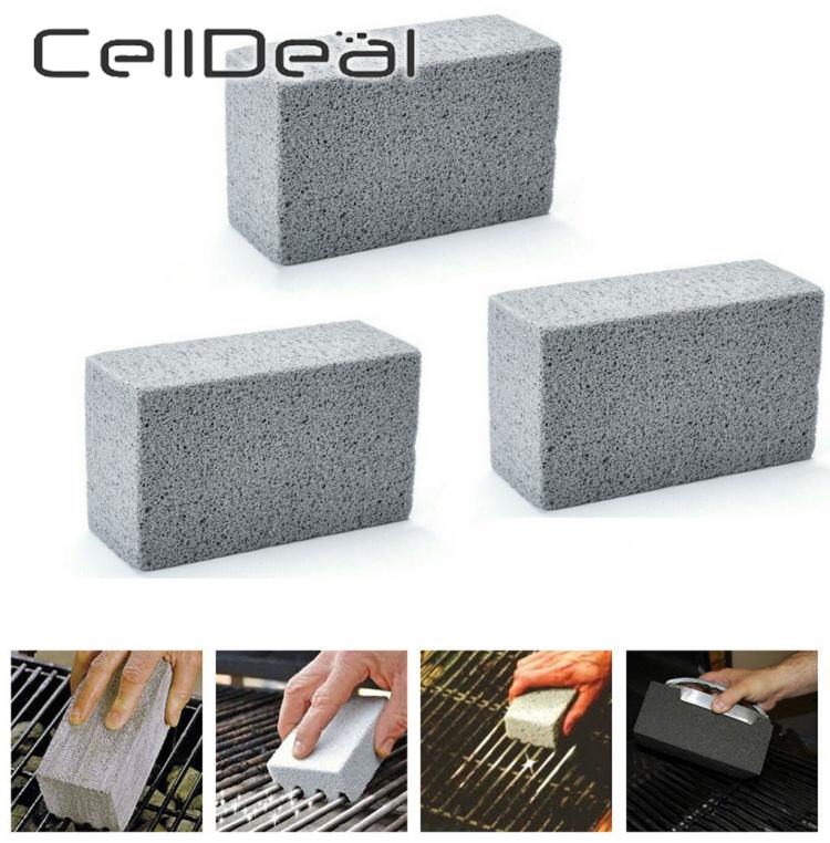 all in one place חצר וגינה 1/2/3Pcs BBQ Clean Brick Handheld Cleaning Brick BBQ Racks Stains Grease Cleaner Barbecue Scraper Griddle Removing Stains Brush