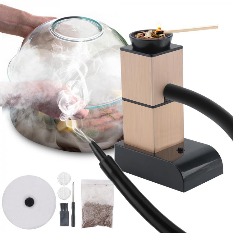 all in one place חצר וגינה Professional BBQ Grill Smoker Cold Smoke Generator Salmon Fish Bacon Meat Smoker Food Smoking Gun Kitchen Cooking Barbecue Tool