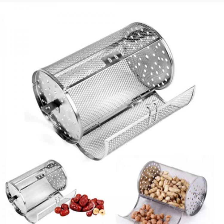 all in one place חצר וגינה Stainless Steel Grill OvenRoaster Tumble Peanut Beans Coffee Roasting  Stainless Steel BBQ Grill Baskets Rotisserie Drum